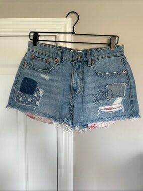 Lucky Brand Laura Ashley Patchwork Floral Denim Shorts